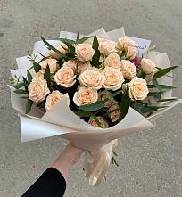 Букет Кремовые розы Латте в Балобаново